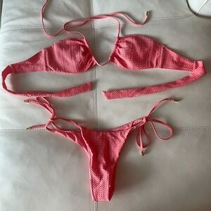 Monday Swimwear Pink Bikini Set